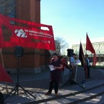 Marianne Berg talade på GA-torget